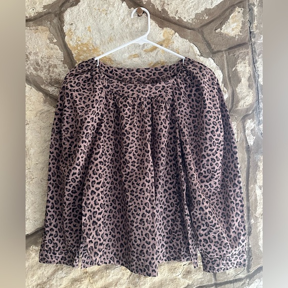 La Vie Rebecca Taylor Ocelot poplin top Size Small - Picture 2 of 5